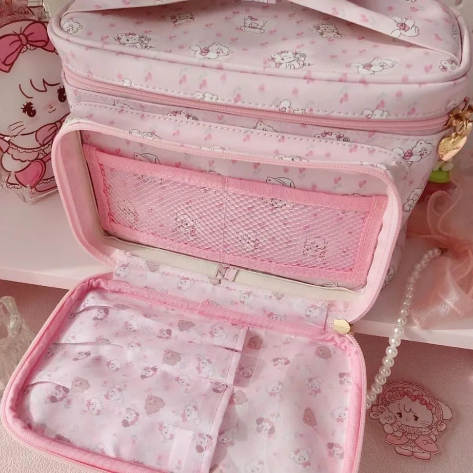 Pastel Cuddle Love Cute Cosmetic Bag Shoptery