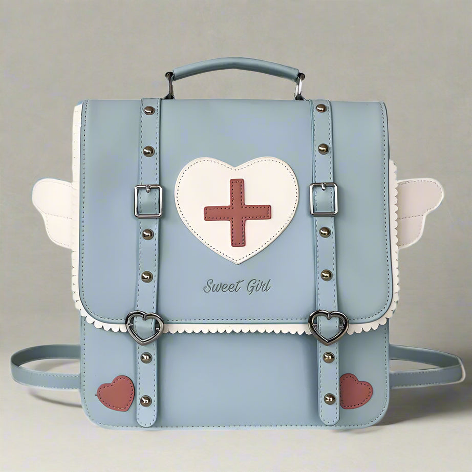 Sweetheart Medic Satchel Kawaii Backpack Blue 29-10-31cm Shoptery