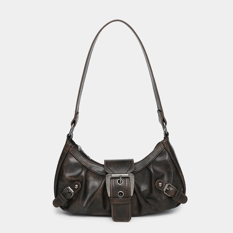 Buckle Rouge Y2k Shoulder Bag Coffee Shoptery