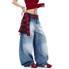 Blue Y2k Oversize Jeans Blue Shoptery