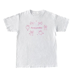 Coquette Mood Bow T-Shirt WHITE Shoptery