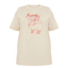Aesthetic Cowboy Cat Graphic T-shirt Khaki Shoptery