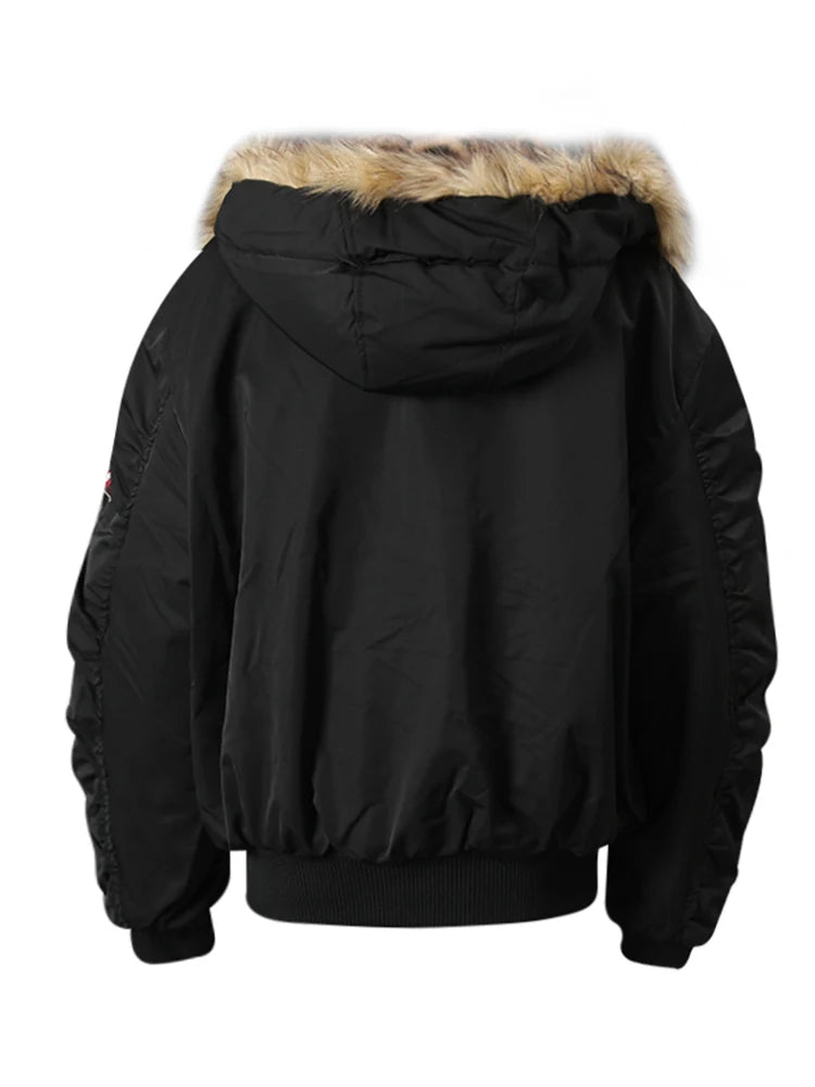 Midnight Prowl Fur Hood Jacket Shoptery