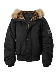 Midnight Prowl Fur Hood Jacket Shoptery