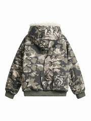 Shadow Rose Camo Fur Jacket Shoptery