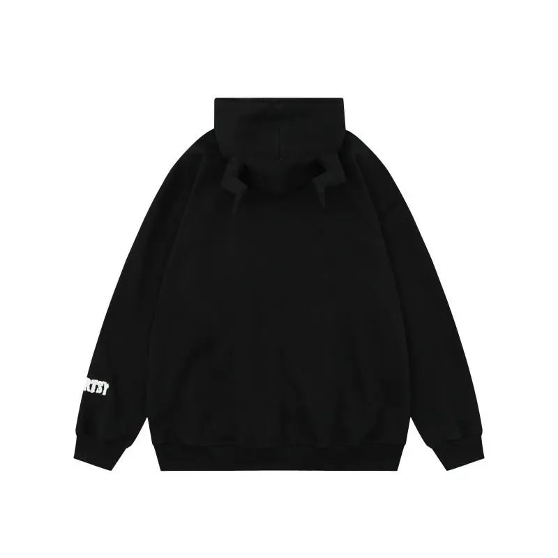 Alt Edgy Devil Spider Zip Hoodie Shoptery