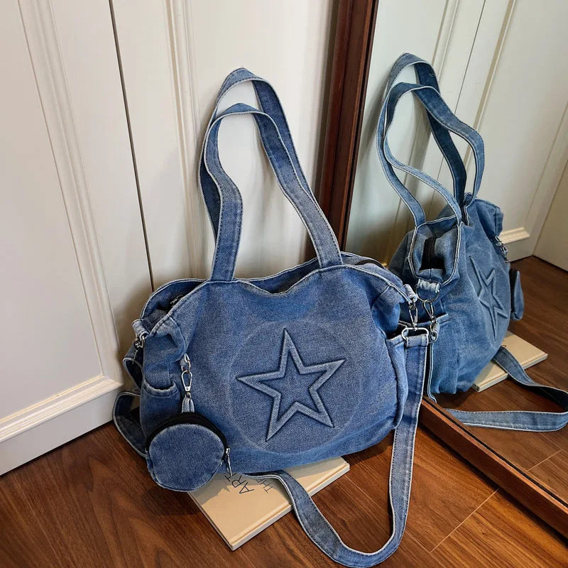 Blue Nova Star Shoulder Bag Shoptery