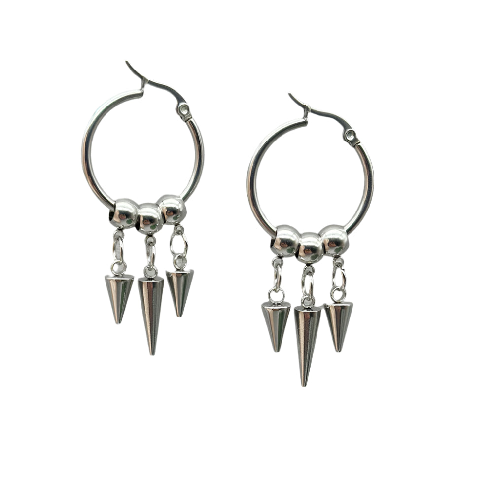 Edgy Dagger Earrings Stainless Steel Shoptery