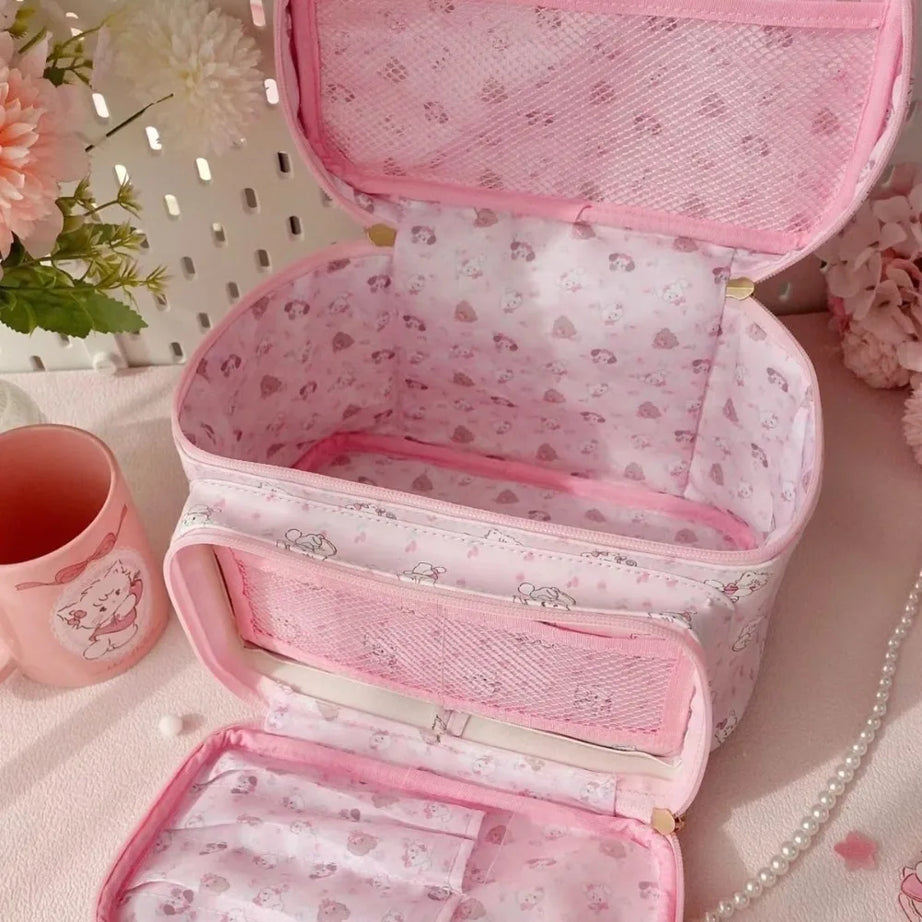 Pastel Cuddle Love Cute Cosmetic Bag Shoptery