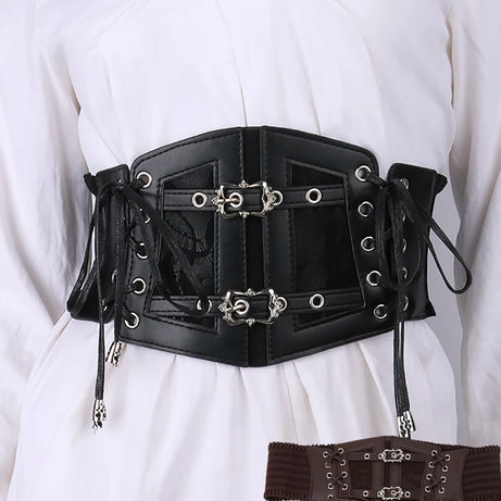 Gothic Lock & Lace Corset Goth Belt Shoptery