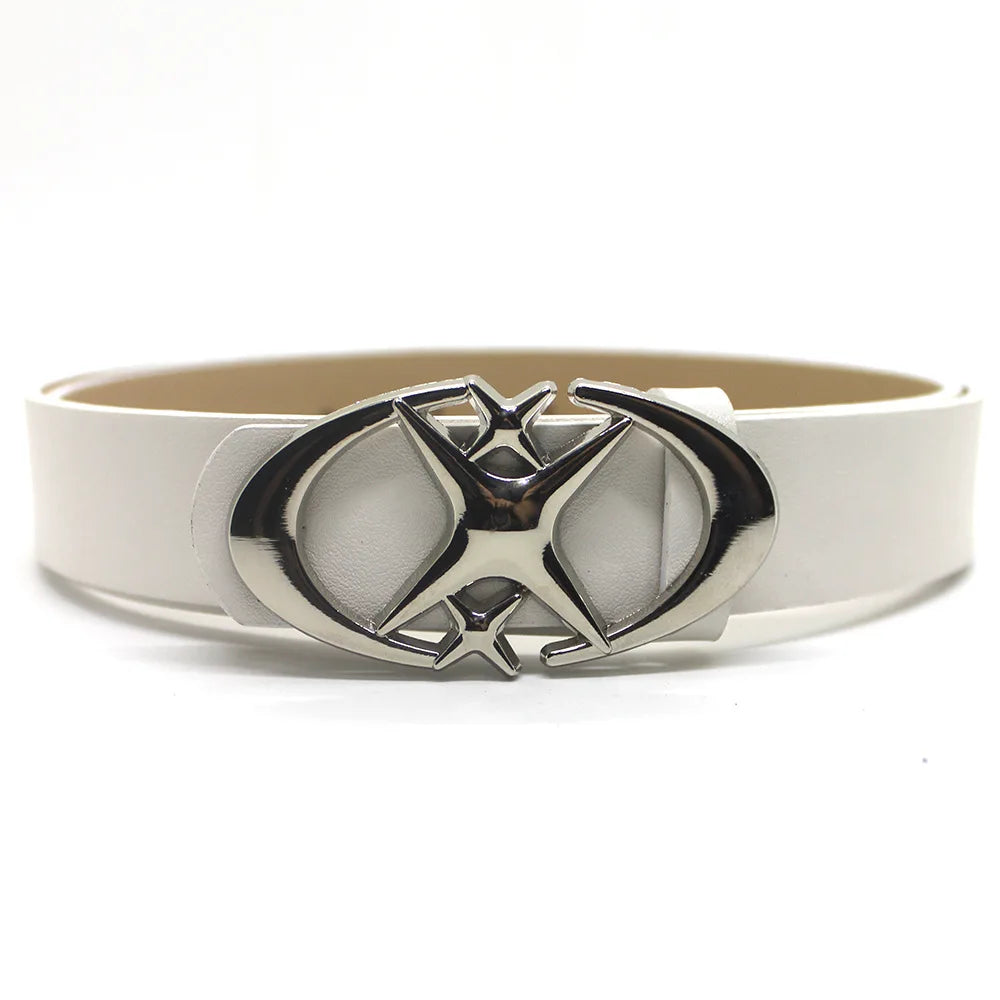 Belt – Cosmic Eclipse for Retro Style for Versatile Style white 105cm Shoptery