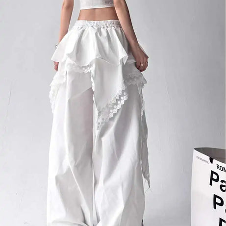 Y2k Shadow Ballet Layered Pants Shoptery