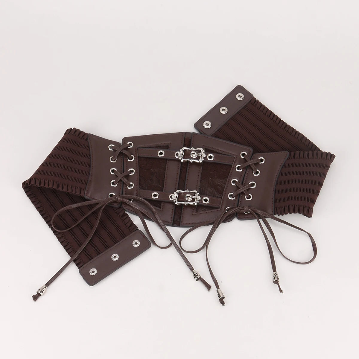 Gothic Lock & Lace Corset Goth Belt brown Shoptery