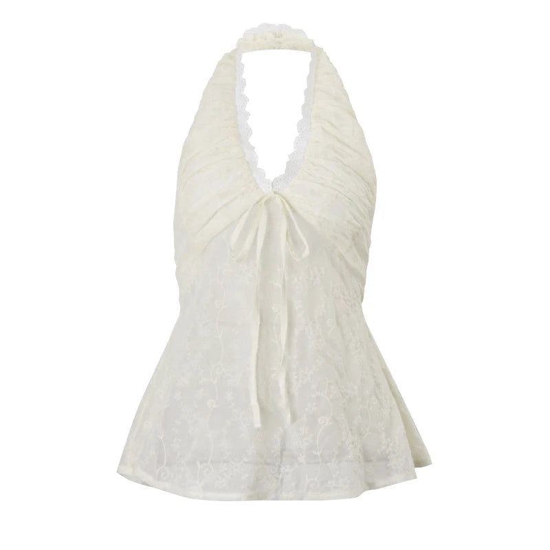 Ivory Petal Tie Top Shoptery