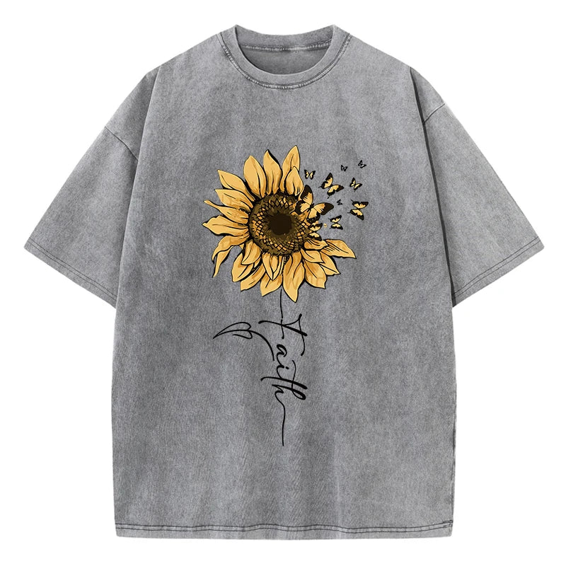 Golden Glow Nature Aesthetic T-Shirt Gray Shoptery