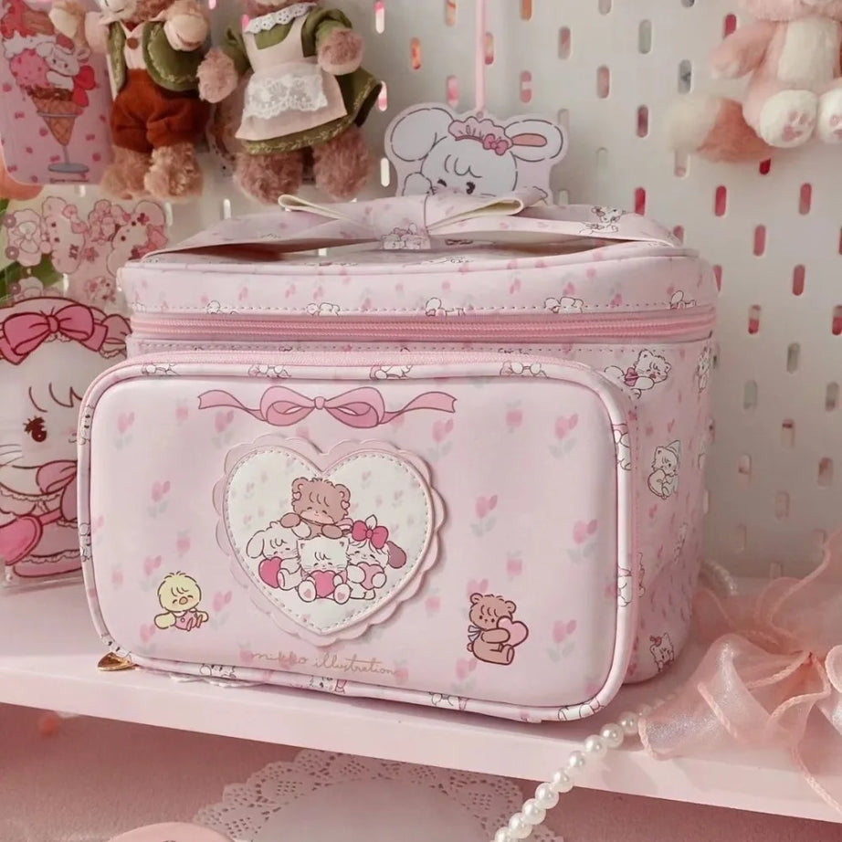 Pastel Cuddle Love Cute Cosmetic Bag Shoptery