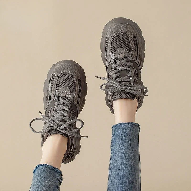 Violet Mesh Street Edgy Sneakers Shoptery