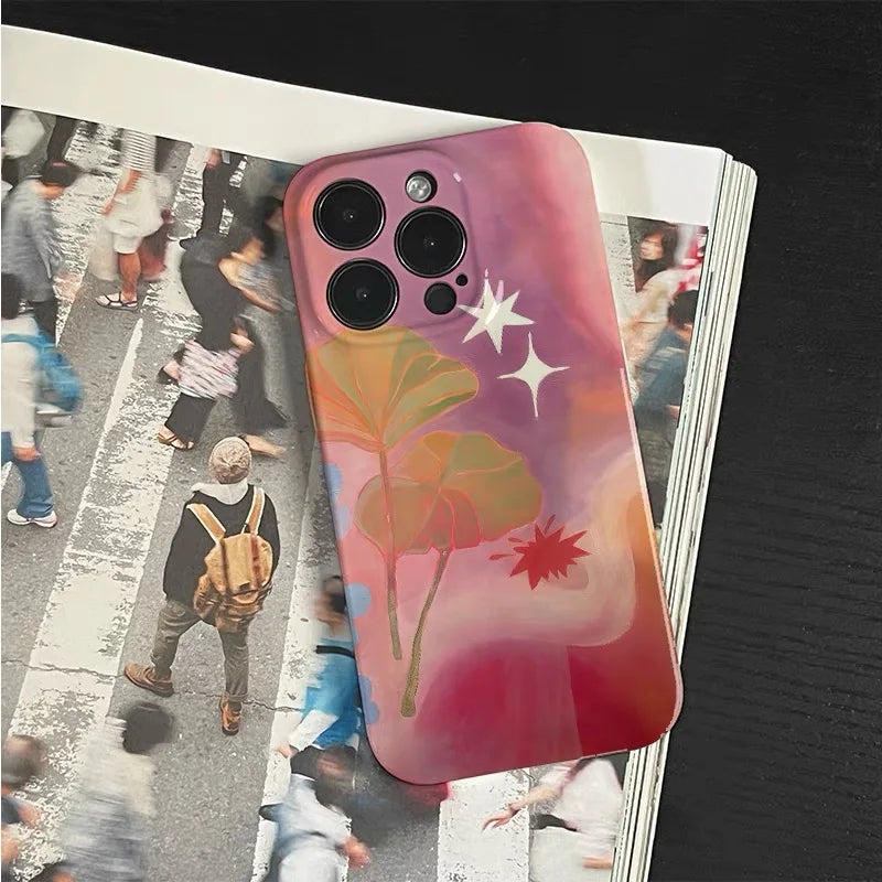 Abstract Leaves & Stars iPhone Case 2 Shoptery