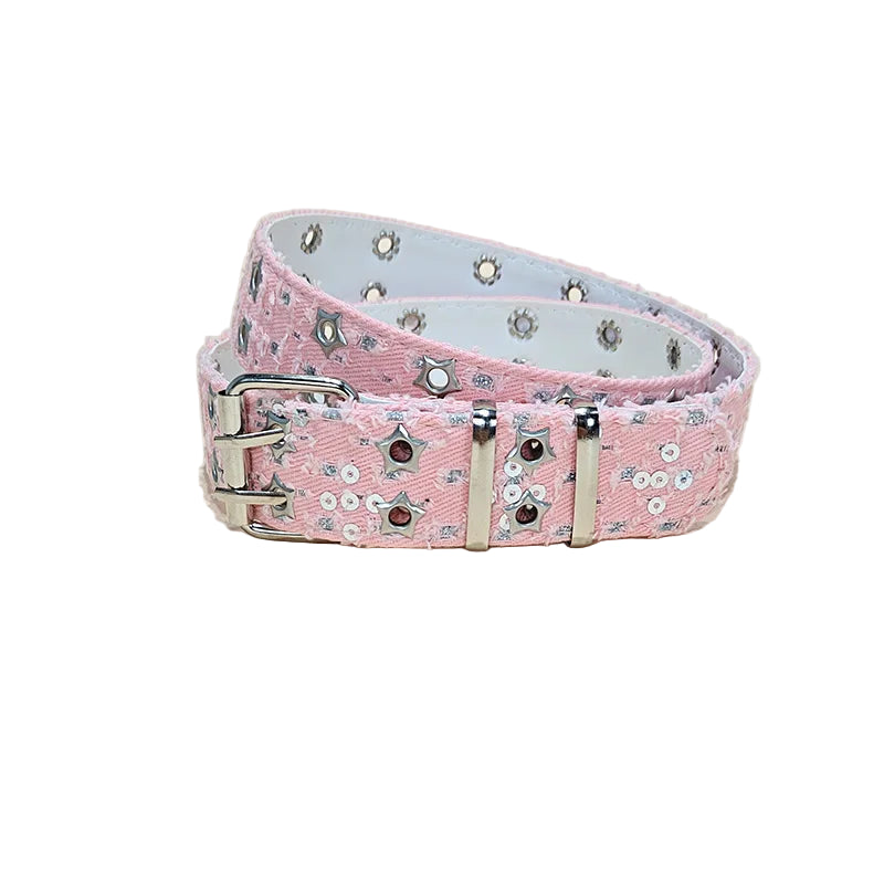 Belt – Stardust Sparkle for Versatile Style Pink Shoptery