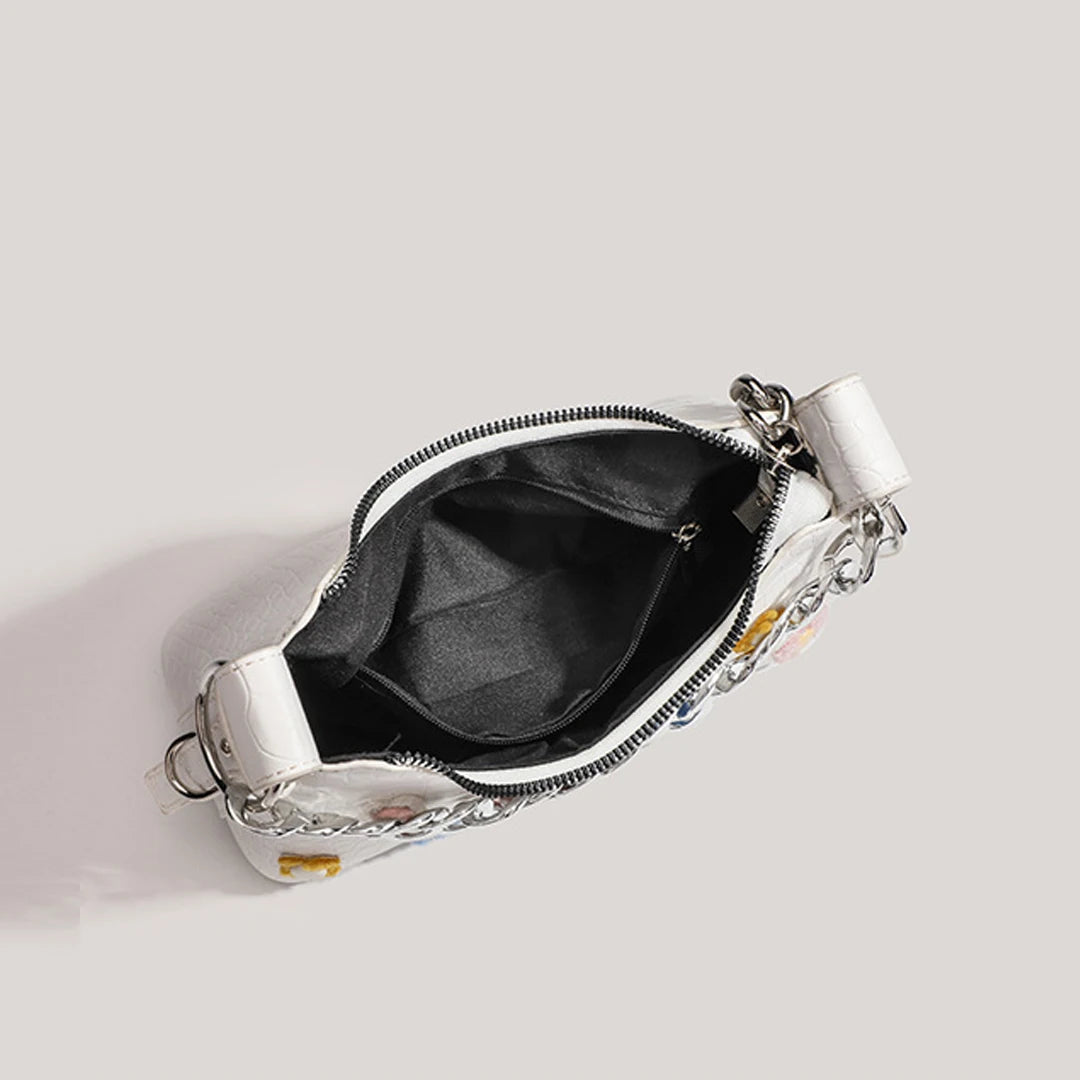 Punk Bloom Chain Shoulder Bag Shoptery