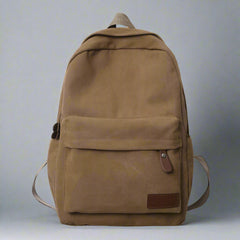 Classic Sand Canvas Aesthetic Backpack Chocolate Shoptery