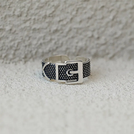 Buckle Up Textured Aesthetic Ring Default Title Shoptery