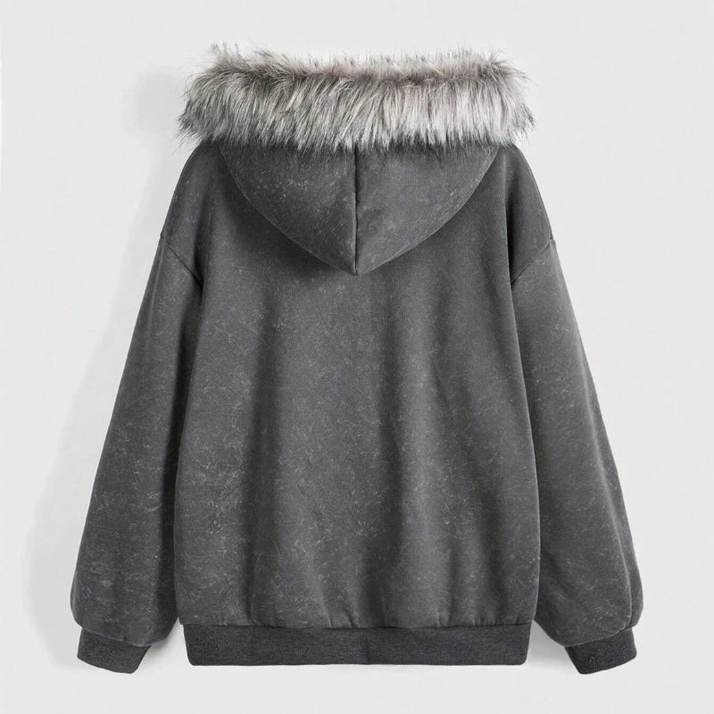 Fallen Grace Cross Zip Hoodie Shoptery