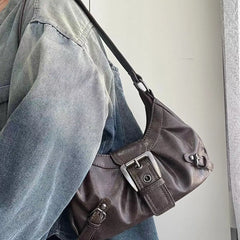 Mocha Y2k Mini Shoulder Bag Shoptery