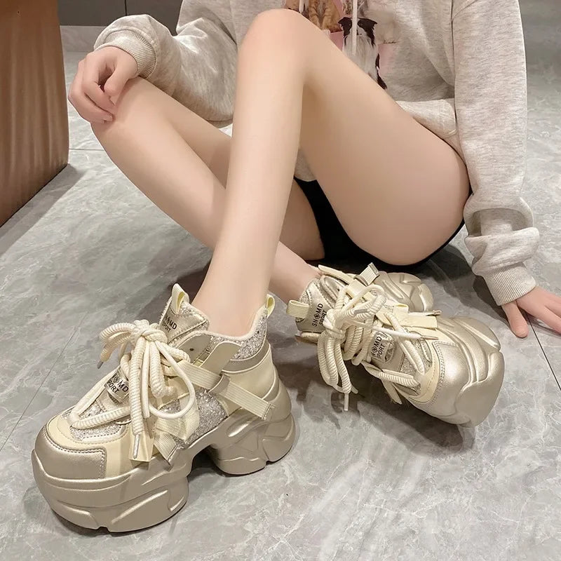 Glitter Tank Sneakers Shoptery