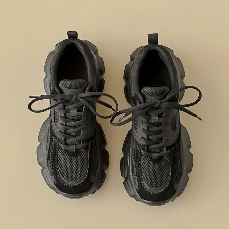 Violet Mesh Street Edgy Sneakers Black Shoes Shoptery