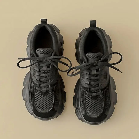 Violet Mesh Street Edgy Sneakers Black Shoes Shoptery