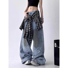 Cloudline Pocket Flare Edgy Y2k Jeans Shoptery