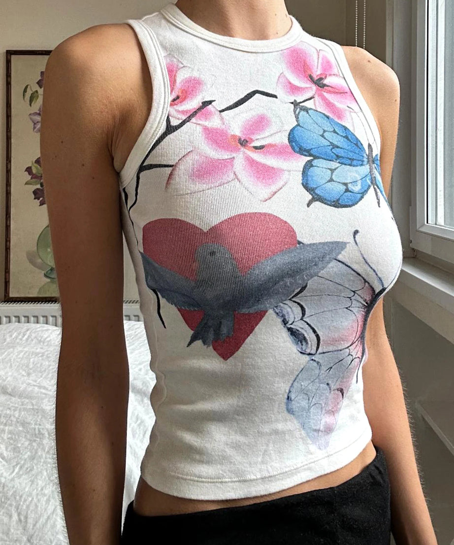 Butterfly Dream Graphic Crop Top