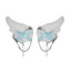 Fairy Kei Angel Wing Cross Chain Hair Clip Accessory Blue China Mainland Shoptery