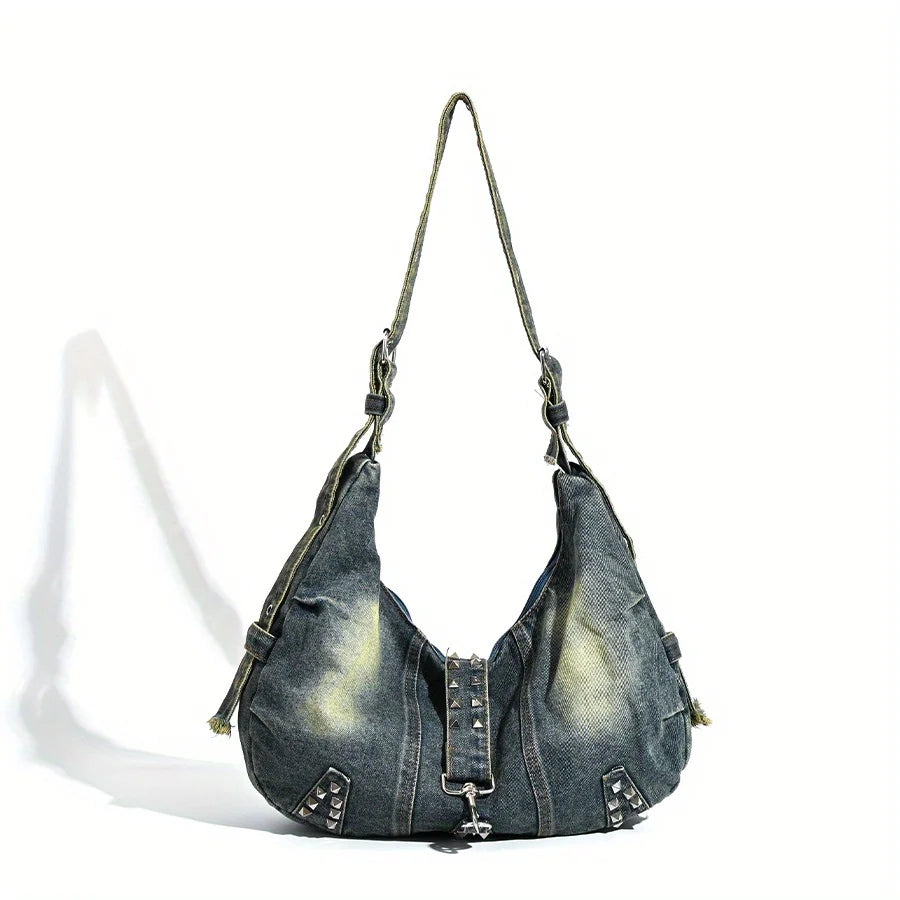 Ash Reign Washed Denim Bag blue ZS46-1094 Shoptery