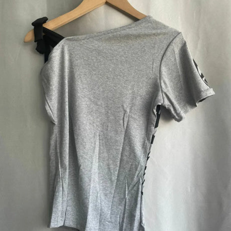 Monochrome Monarch One Shoulder Edgy Top Shoptery