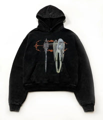 Dark Angel Sword Graphic Edgy Hoodie A1 Shoptery