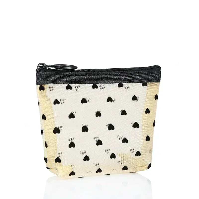 Sheer Hearted Aesthetic Cosmetic Bags Beige-NO.1 Shoptery