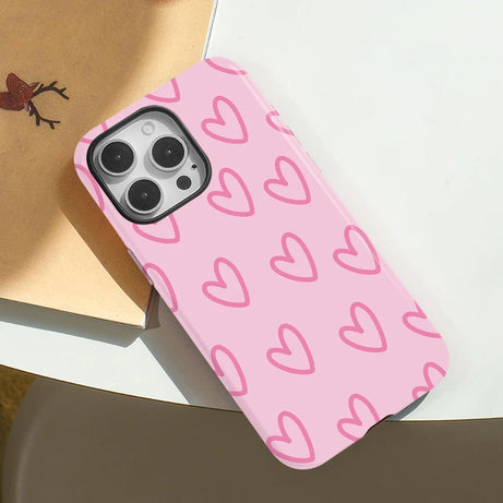 Lovecore Sketch Heart Cute iPhone Case Shoptery