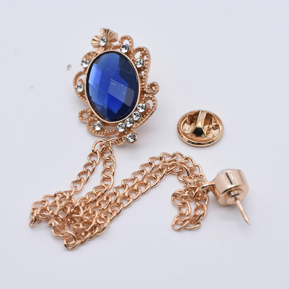 Jirai Kei Red Velvet Bow Choker with Pearl Rhinestone Brooches Blue Shoptery
