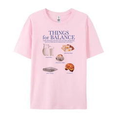 Cute Breakfast Routine Oversized Aesthetic T-Shirt Pink Shoptery