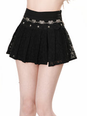 Celestial Cross Coquette Lace Skirt black without belt Shoptery