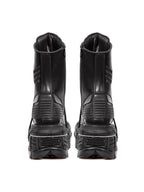 Visual Kei Heavy Platform Combat Boots with Industrial Metal Hardware Shoptery