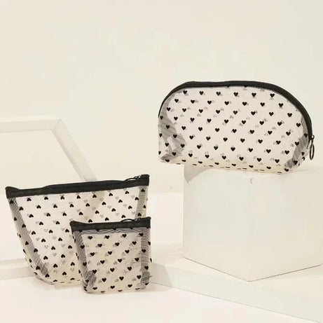 Sheer Hearted Aesthetic Cosmetic Bags Shoptery