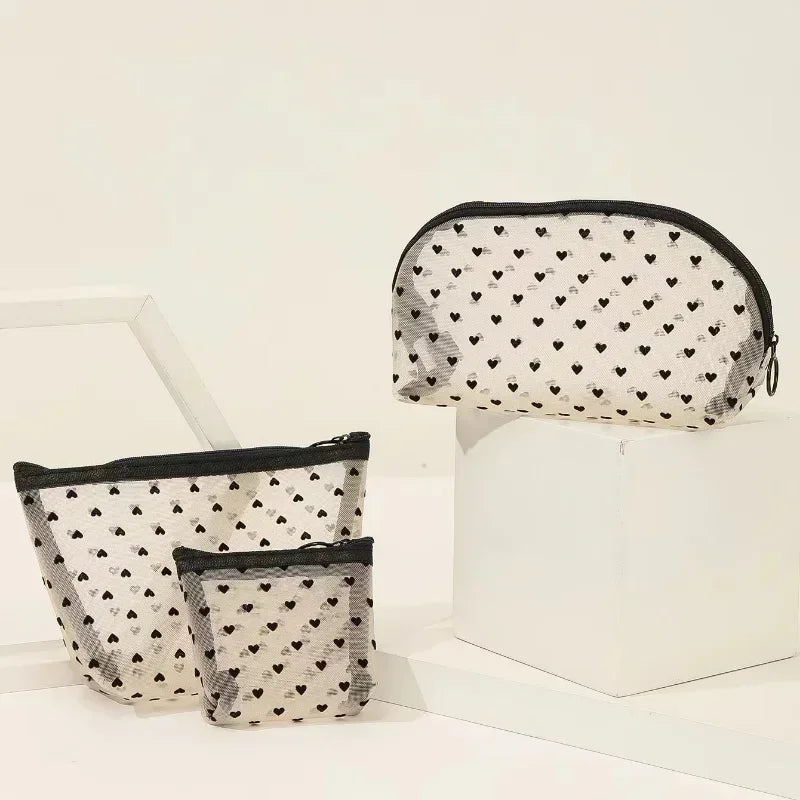 Sheer Hearted Aesthetic Cosmetic Bags Shoptery