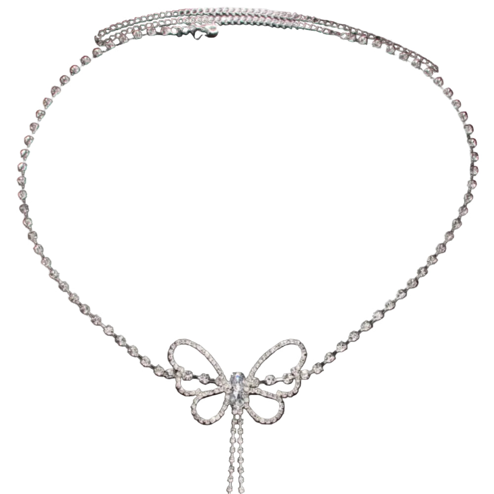 Fairy Kei Pastel Lace Crop Top & Pink Mini Skirt with Rhinestone Belt Silver Plated Shoptery Main image