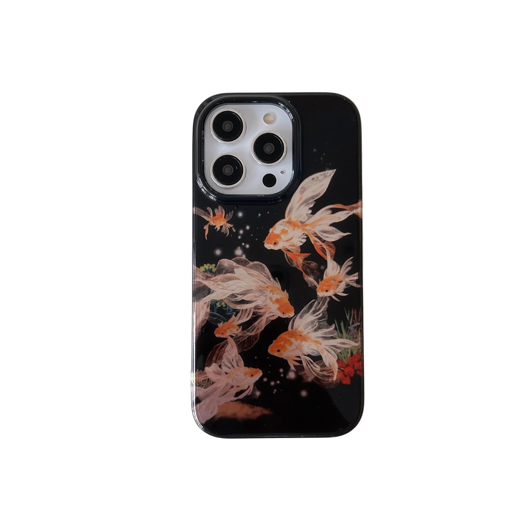 Midnight Koi iPhone Aesthetic Case black Pc + tpu Shoptery