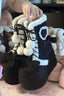 Jirai Kei Plush-Trim Platform Boots with Bow & Pompom Lace-Up black Shoptery