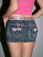 Gyaru Rhinestone Studded Bling Belt with Crystal Embellishments Shoptery