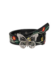 Bloomflight Butterfly Buckle Belt black Shoptery